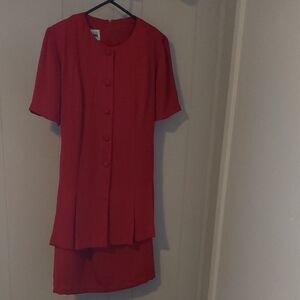 Leslie Fay Vibrant Red Dress